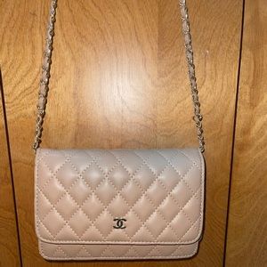 Chanel Wallet on Chain Beige Gold Hardware Caviar Leather